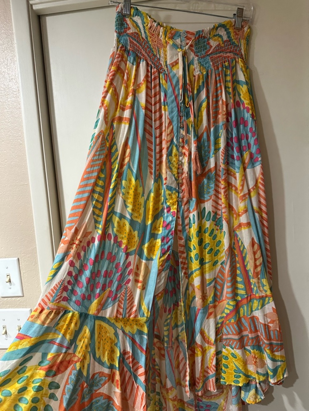 Christian Siriano Multi-Color High-Low Floral Print Skirt - Picture 3 of 5